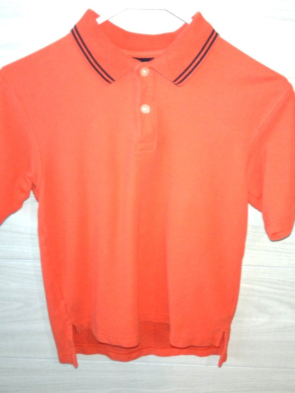 Metro Concepts Polo Shirt Orange Boy's Size Medium (10-12) Collar Short Sleeves
